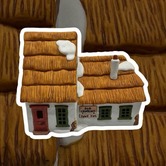 Dept. 56 The Cottage of Bob Cratchit and Tiny Tim Dickens Christmas Village 1985 - Picture 16 of 16
